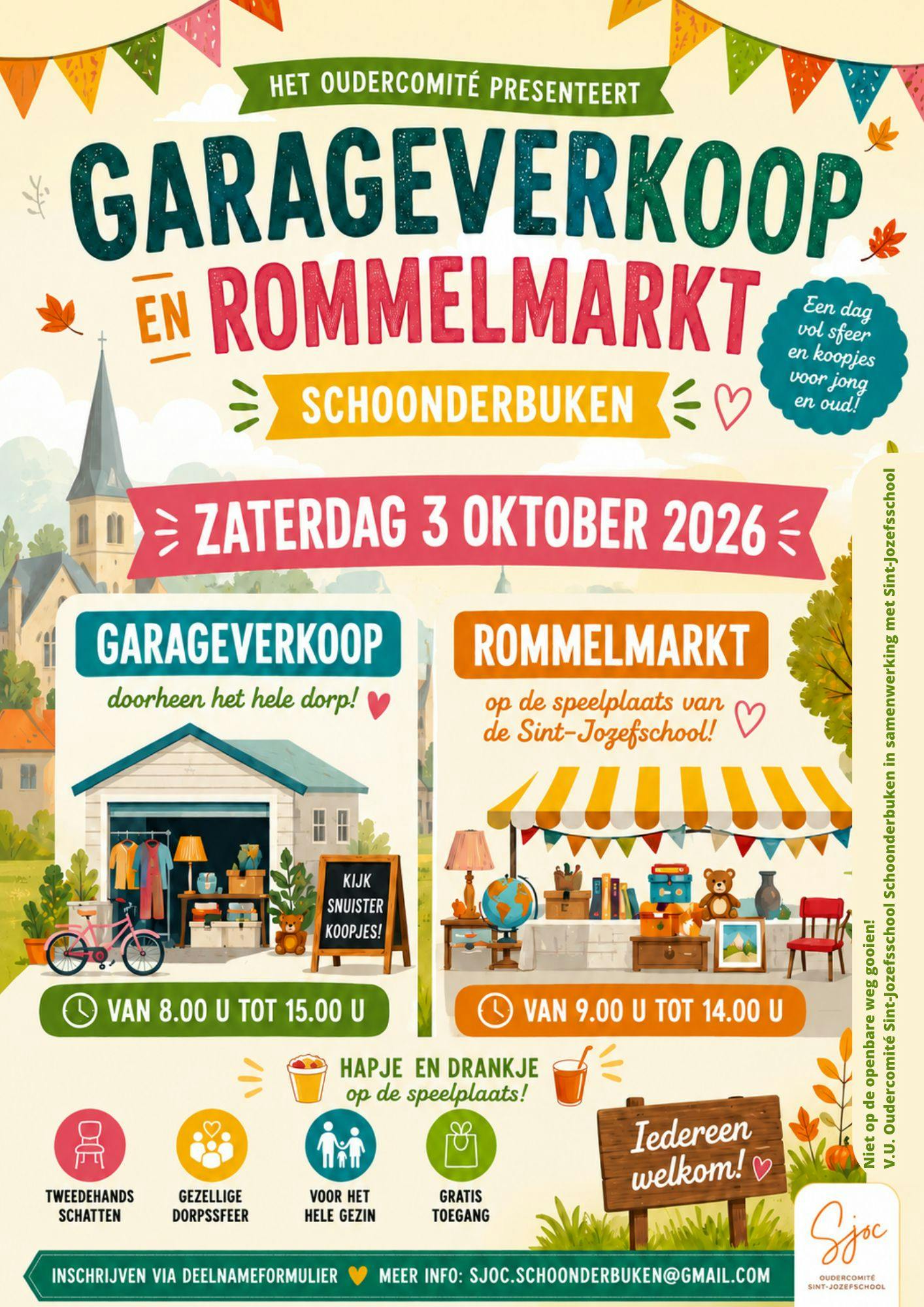 Garageverkoop en rommelmarkt Schoonderbuken